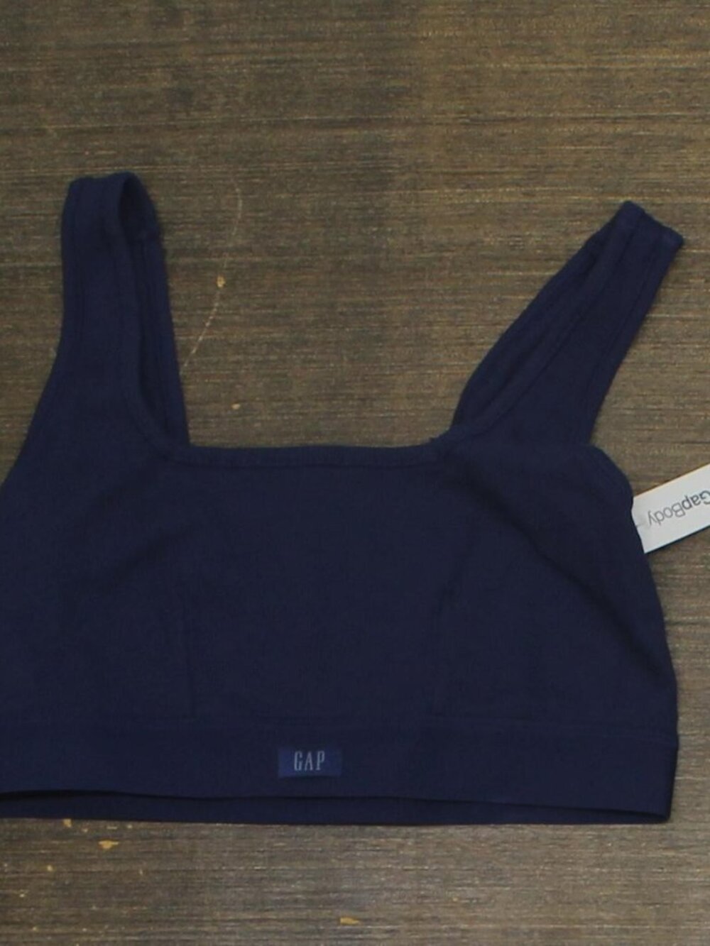 Gap Body Blue Gap Body Logo Comfort Square Neck Knit Bralette Elysian Sz M